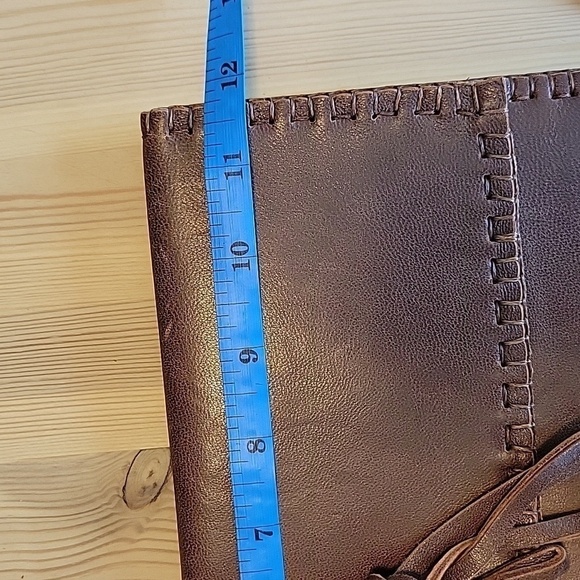 Leather Crochet Store Brown Leather Clutch - Picture 7 of 7